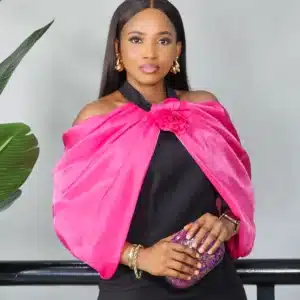 HALTER NECK CAPE DRESS - Image 6