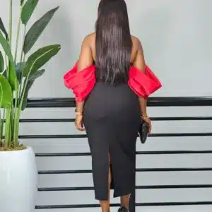 HALTER NECK CAPE DRESS - Image 7