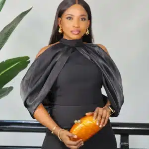 HALTER NECK CAPE DRESS - Image 5