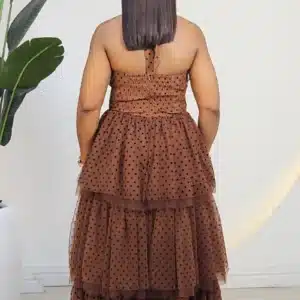 HALTER NECK POLKA DOT LAYERS DRESS 001 - Image 6
