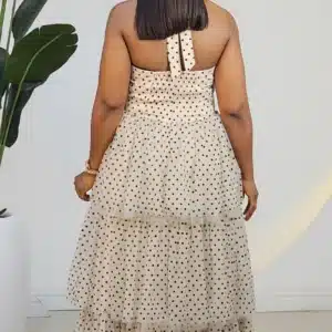 HALTER NECK POLKA DOT LAYERS DRESS 001 - Image 5