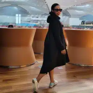HOODY SIDE ZIP BAGGY DRESS - Image 4