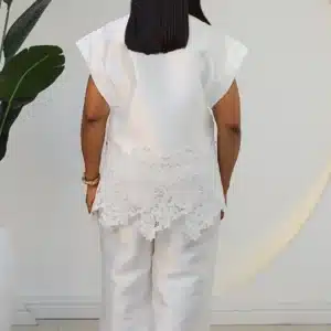 LACE HEM TOP & PANT SET 2503 - Image 5