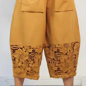 LACE INSERTED HEM CULOTTOES PANT 32362 - Image 2