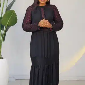 LACE LONG SLEEVE GYPSY MAXI DRESS - Image 2