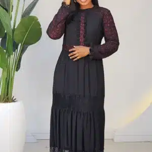 LACE LONG SLEEVE GYPSY MAXI DRESS