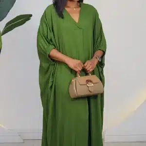 LINEN ABAYA DRESS 3026 - Image 5