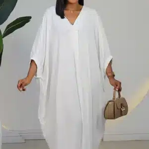 LINEN ABAYA DRESS 3026 - Image 4