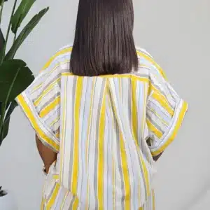 MULTI STRIPE SHIRT & SHORT SET 6016 - Image 5