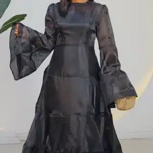 ORGANZA LONG SLEEVE ANKLE DRESS 2076 - Image 2