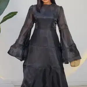 ORGANZA LONG SLEEVE ANKLE DRESS 2076 - Image 4