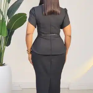 OVERLAP SLEEVE PEPLUM DRESS L893 - Image 3