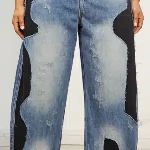 PATCH WORK BARREL JEANS 8521 - Image 2