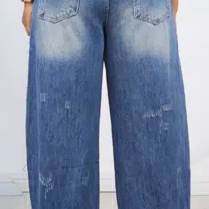 PATCH WORK BARREL JEANS 8521 - Image 4