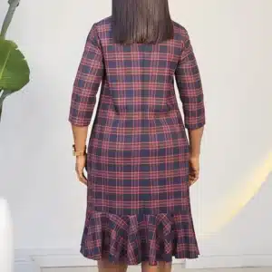 PLAID HEM DRESS 5538 - Image 5