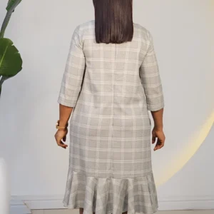 PLAID HEM DRESS 5538 - Image 6