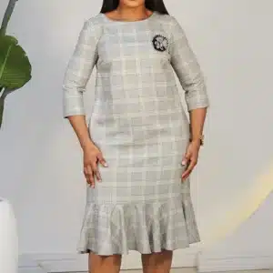 PLAID HEM DRESS 5538 - Image 2