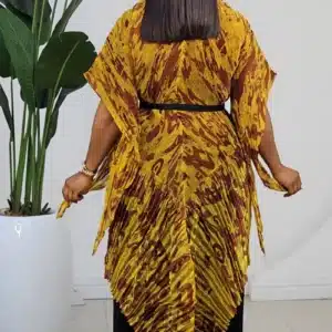 PRINT MIYAKE TOP & PLEAT PANT SET 2102 - Image 9