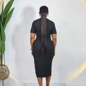 RUFFLE BOW WAIST MIDI DRESS L705 - Image 4