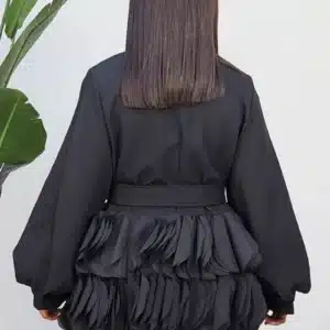 RUFFLE HEM BUBBLE SLEEVE BLAZER 993 - Image 6