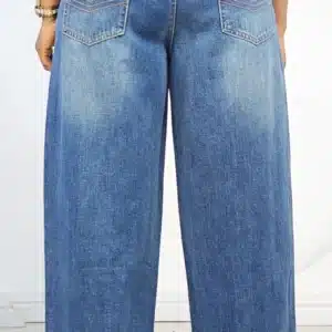 SIDE BUTTON BARREL JEANS 8503 - Image 4