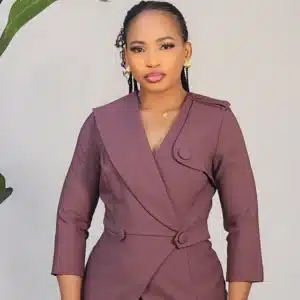 SIDE DETAIL MILITARY INSPIRED PEPLUM DRESS L775 - Image 2