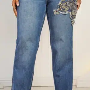 SIDE STUD BUTTERFLY BOOTCUT JEANS 6188