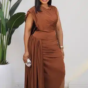 SLEEVELESS BACK CUT OUT ASYMMETRIC DRESS 851 - Image 2