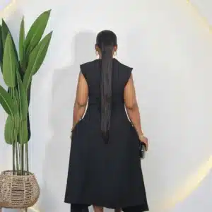 SLEEVELESS DOUBLE SIDE HEM BROOCH DRESS 308 - Image 5