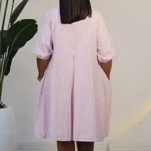 STRIPE FLARE SHIRT DRESS 6046 - Image 2