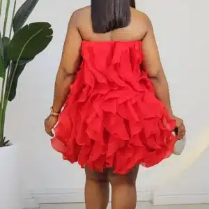 TUBE RUFFLE SHORT SPAG DRESS 856 - Image 8