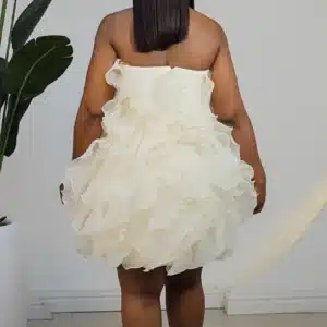 TUBE RUFFLE SHORT SPAG DRESS 856 - Image 7