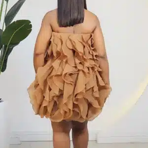 TUBE RUFFLE SHORT SPAG DRESS 856 - Image 6