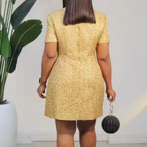 TWEET CHEST BUTTON SHORT DRESS 1502 - Image 3