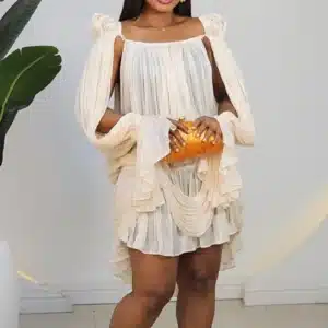 BELL SLEEVE SHORT HEM DRESS 969 - Image 2