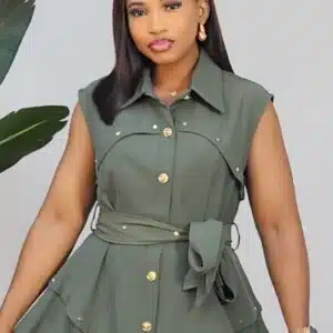 BUTTON DOWN & BACK DETAIL DRESS 0704A - Image 5