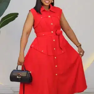BUTTON DOWN & BACK DETAIL DRESS 0704A - Image 4