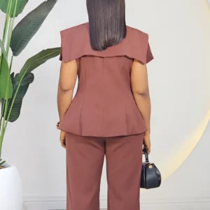 CAPE SLEEVE JACKET & PANT SET 1411 - Image 12