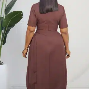 DOUBLE SIDE PLEAT MIDI DRESS L886 - Image 6