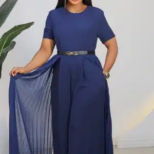 DOUBLE SIDE SHEER PLEAT JUMPSUIT 18001 - Image 3