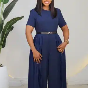 DOUBLE SIDE SHEER PLEAT JUMPSUIT 18001