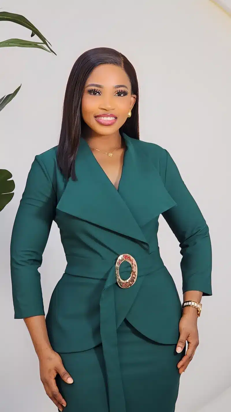 FABRIC BELTED COLLAR PEPLUM DRESS L872 - Image 6