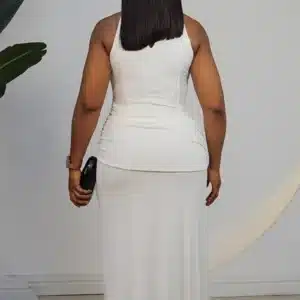 HALTER NECK RUCH WAIST DRAPE EVENING DRESS 2636 - Image 8