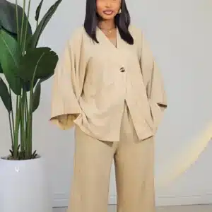 LINEN OVERSIZED SHIRT & PANT SET 6035