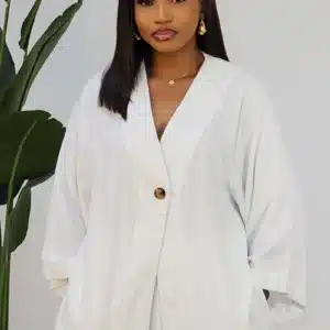 LINEN OVERSIZED SHIRT & PANT SET 6035 - Image 2