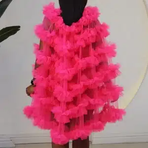 MESH RUFFLE LAYERS SWING DRESS A026 - Image 6