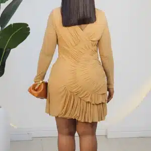 MESH SIDE DETAIL BUBBLE EM DRESS 899 - Image 3