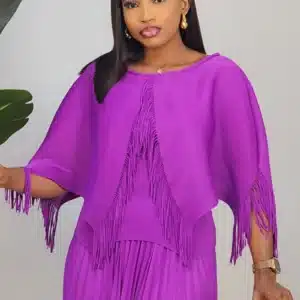 MIYAKI RINGE TOP & PLEAT SKIRT SET 0704A - Image 2