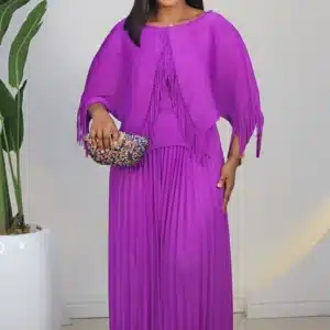 MIYAKI RINGE TOP & PLEAT SKIRT SET 0704A