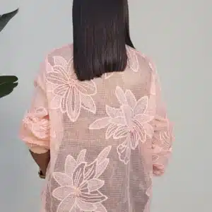 NET FLORAL BUBBLE LONG SLEEVE SHIRT 0704A - Image 9